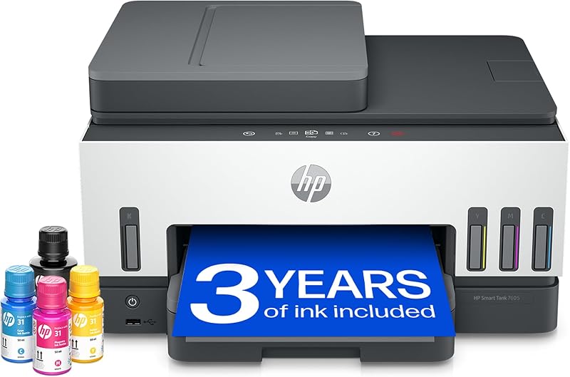 HP Smart Tank 7605 All in One Printer Colour Wireless Ethernet 2 Sided