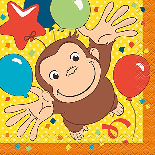 Curious George Party Beverage Napkins [16 Per pack]