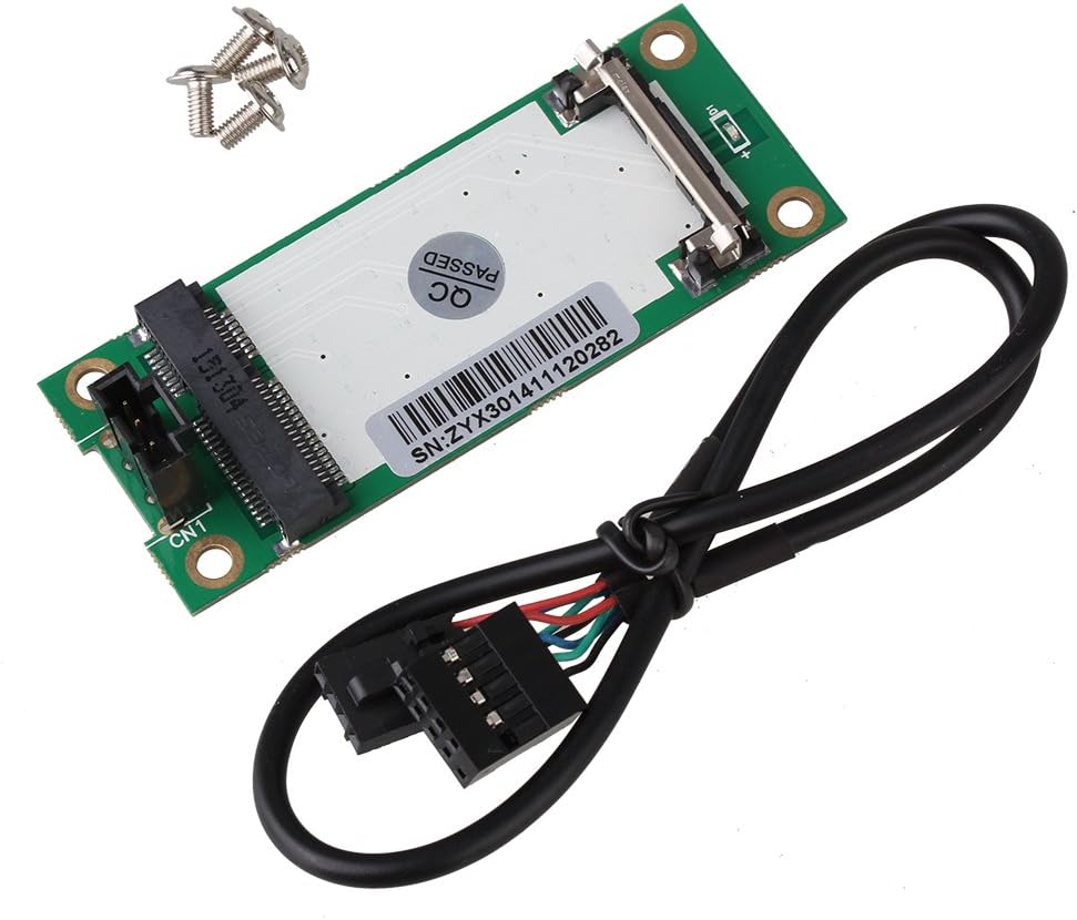 3G Wireless Mini PCI-e Card to USB 180 Degree SIM Card Slot Card Adapter