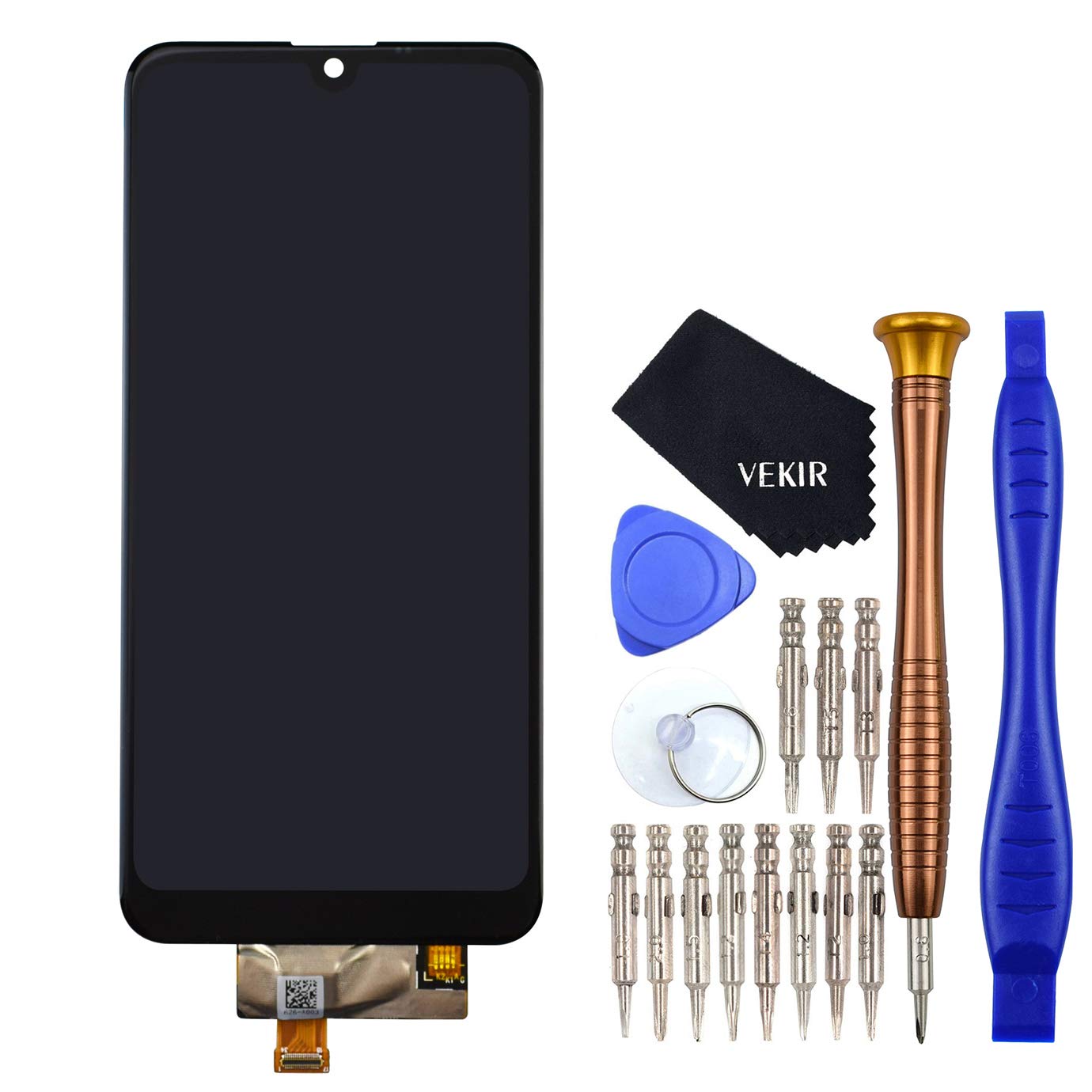 VEKIR K12 Prime LCD Display Touch Digitizer Screen Assembly replacement for LG Q60 Black