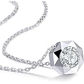 Kstyle 14K/White Gold 2cttw Lab-Grown Moissanite Pendant Necklaces for Women, Wife Girlfriend Daughter Mom Grandma Birthday Gifts, D Color VVS1 Clarity|925 Sterling Silver Base Non Tarnish 16"+2"
