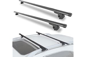 SYDSZ Car Roof Rack Cross Bars 51 inches, Universal Roof Rack Cross Bars, Thin Adjustable Aluminum Roof Rails with 220lbs Load Capacity, Fits Most Vehicles with Existing Raised Side Rails with Gap