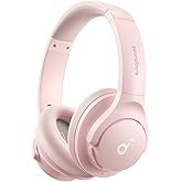 Soundcore by Anker Q20i Hybrid Active Noise Cancelling Headphones, Wireless Over-Ear Bluetooth, 40H Long ANC Playtime, Hi-Res Audio, Big Bass, Customize via an App, Transparency Mode (Pink)