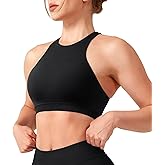 YEOREO Racerback Sports Bras for Women Padded Medium Impact Dafnien Seamless Yoga Workout Crop Tops