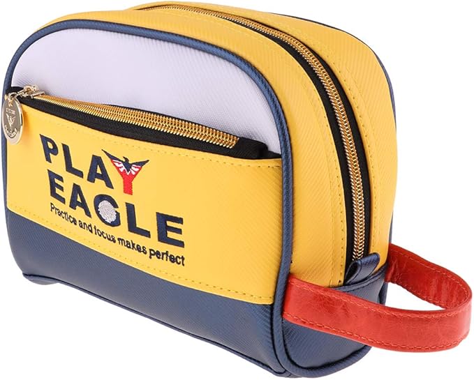 B Blesiya Golftasche PU-Leder Golf Tasche Aufbewahrungstasche - Gelb