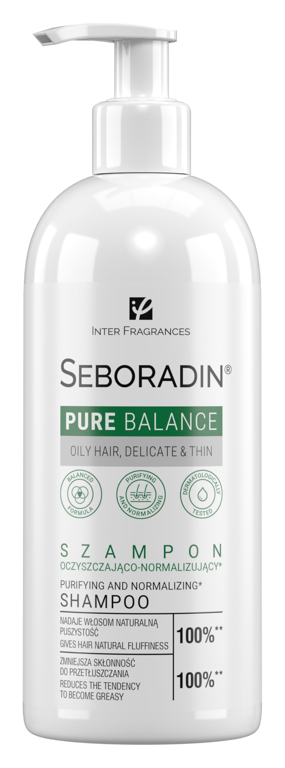 Seboradin Shampoo For Thin Fine Hair Prone To Greasiness Moisturizing Volumizing Cleansing Normalizing Vegetable Glycerin Extracts Of Nettle Horsetail Rosemary Sage Pure Ballance 400 ml