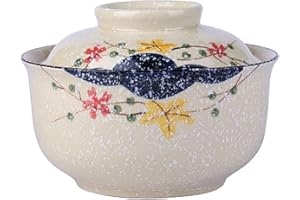 FYUEROPA Ceramic Ramen Bowl with Lid, 25 Oz Big Bowl for Noodle, Soup, Porridge and Rice, Japanese Style, Korean Clay Pot, Ov