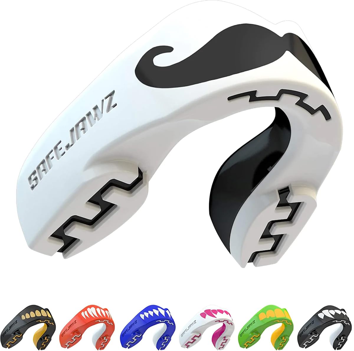 SAFEJAWZ Mouth Guard, Dual Layer Gum Shield for Adults with Case, Easy Fit Remouldable Gumshield for Rugby, Boxing, MMA, Hockey & All Contact Sports — image 1