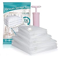 AirBaker Vacuum Storage Bags 8 pcs (3 x Jumbo, 2 x Large, 3 x Medium) for Comforters Blankets Clothes Pillows Travel…