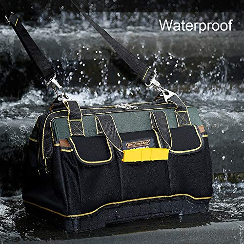 18 Inch Waterproof Tools Bag Close Top Heavy Duty Molded Base Tool Bag Storage Box with Shoulder Strap