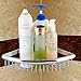 Corner Wire Shower Basket Shower Caddy Shower Soap Basket Holder Bathroom Kitchen Triangle Shelf, Solid Brass-Chrome Finish