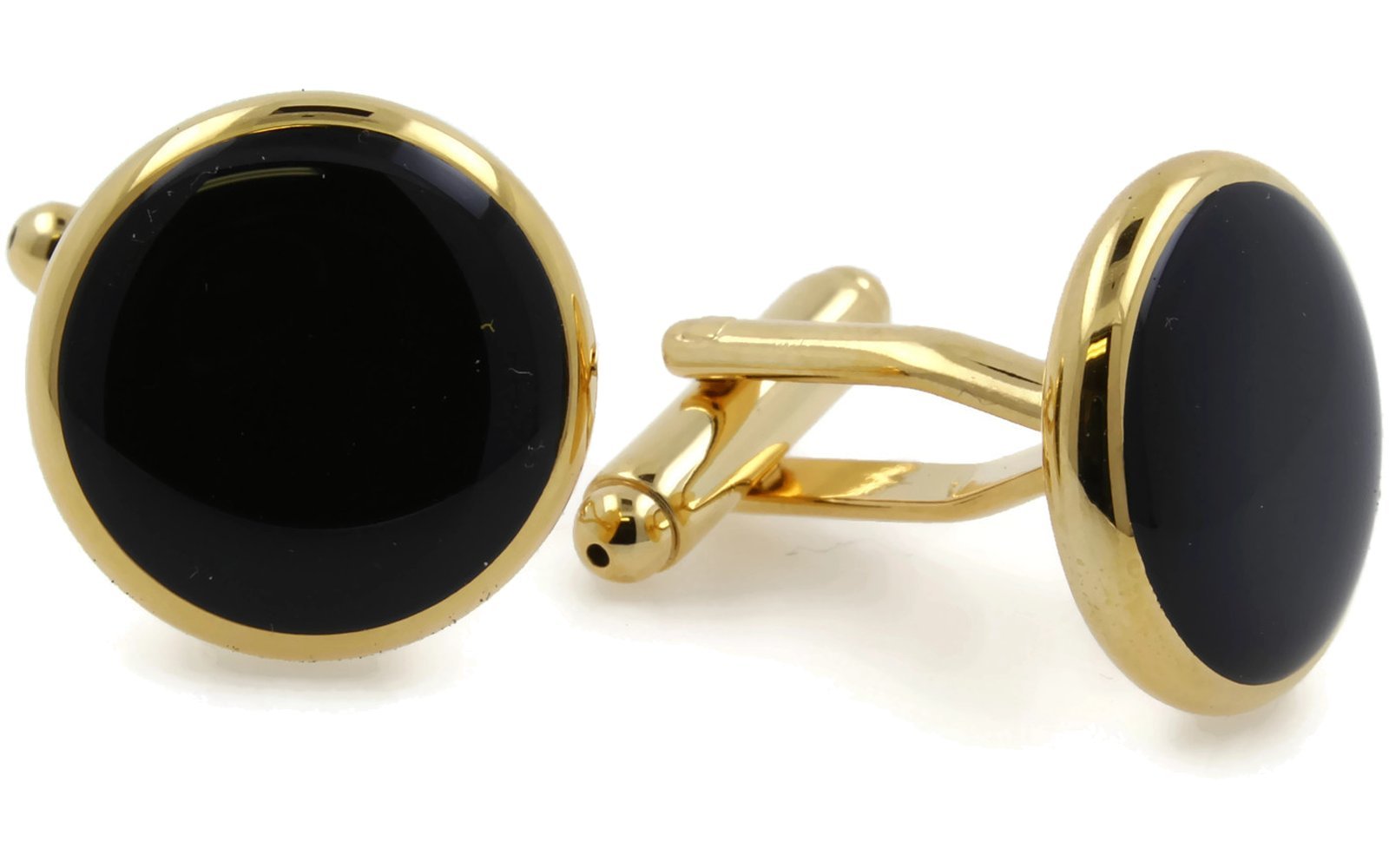 Dickie Bows 'Gold & Black' Formal/Tuxedo Cufflinks with Drawstring Pouch