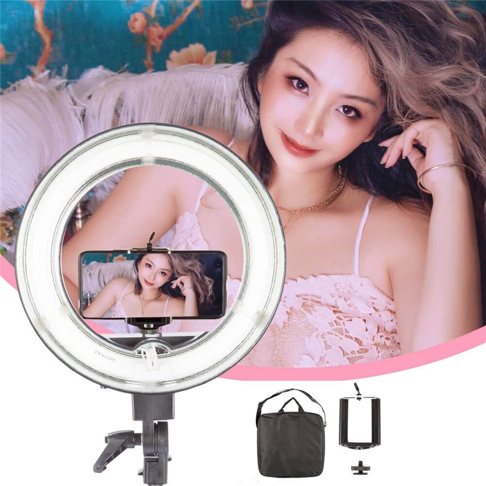Ring Light 14inch Studio Fluorescent Photo Video Camera Smartphone 5500K 40w Portable Halo Dimmable Beauty Light - Image 4