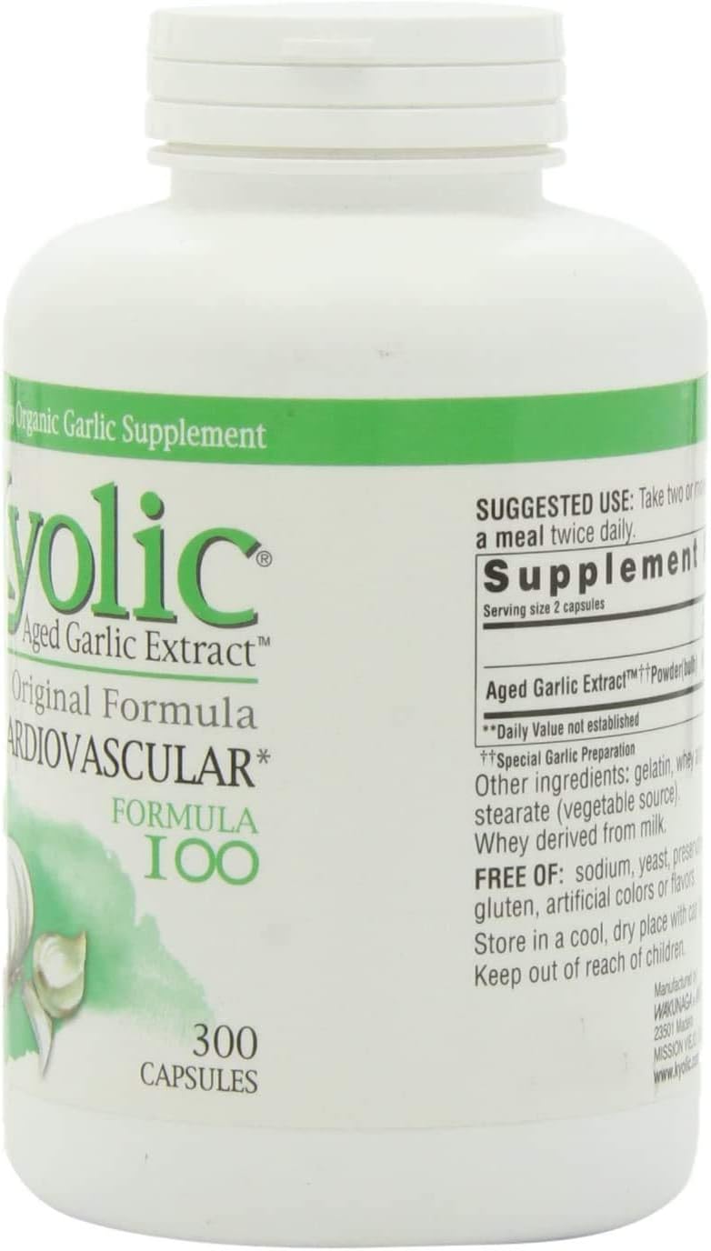 Kyolic Garlic Formula 100 Original Cardiovascular Formula (300 Capsules): Health & Personal Care