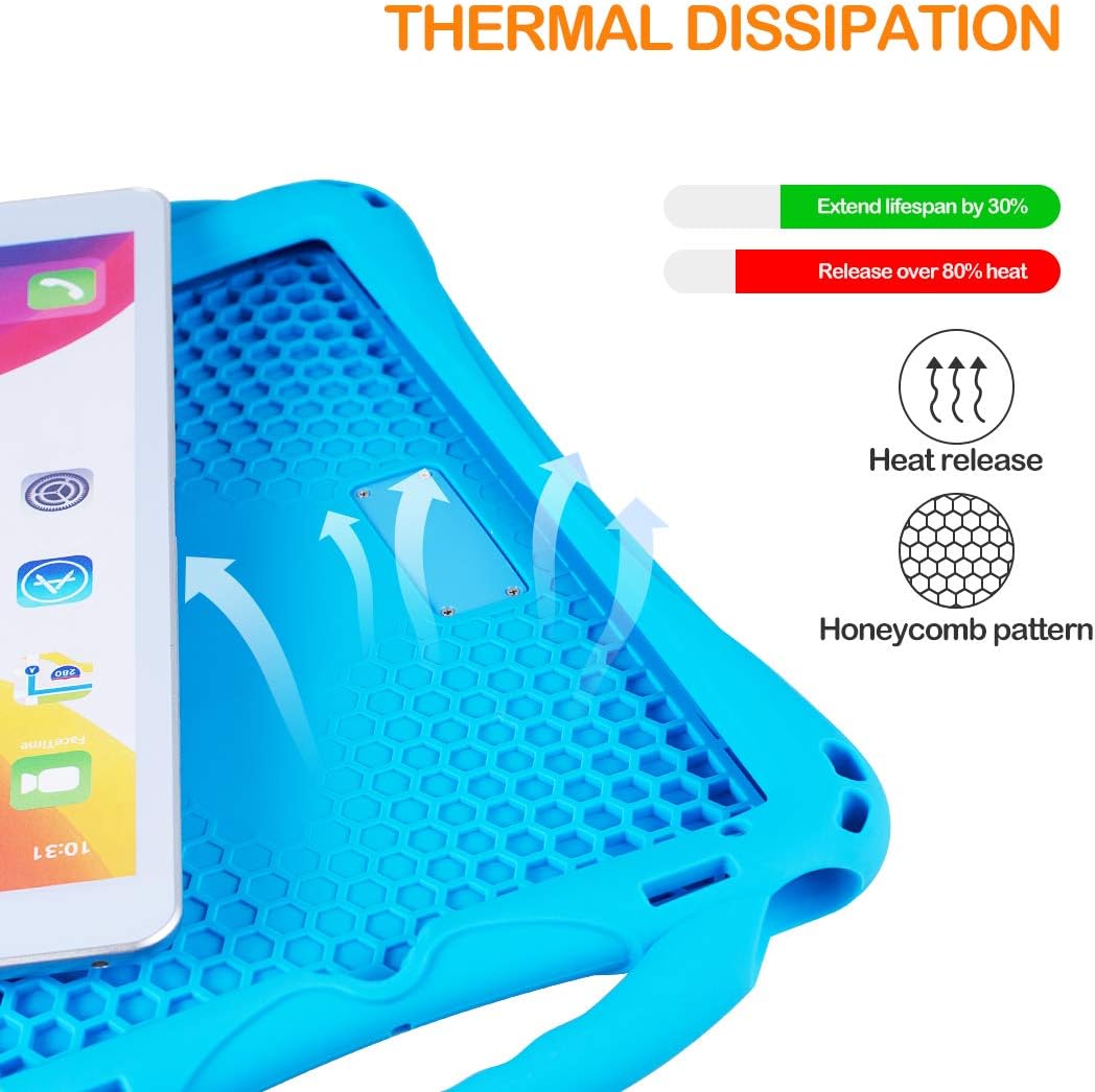 TOPESCT iPad 10.2 case, iPad 9th/8th/7th Generation Case for Kids Built-in Handle Stand, Comes with a Strap - Image 4
