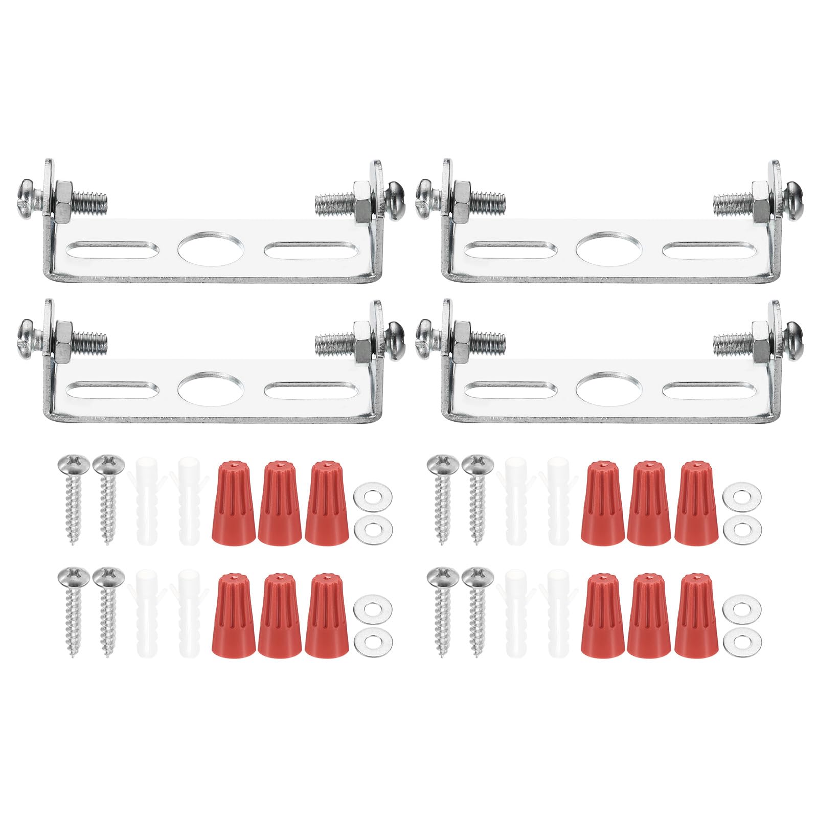 Patikil 55mm Universal Light Mounting Bracket Kit, 4 Set Crossbar Ceiling Light Plate with Screw for Wall, Pendant, Chandelier