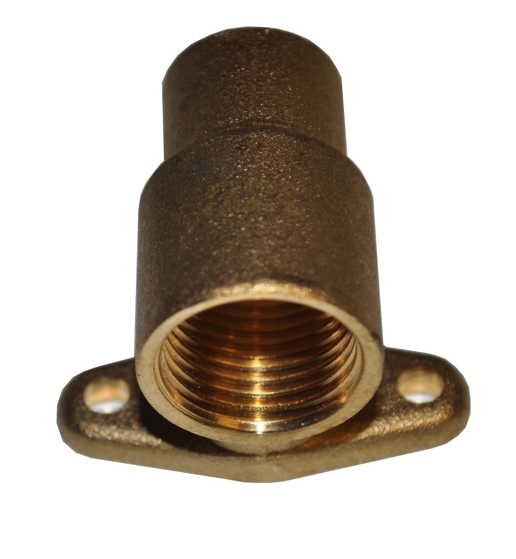 15mm x 1/2" Straight Wallplate Connector - End Feed