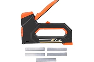 Oreilet 6 in 1 Heavy Duty Staple Gun, Brad Nailer with 1000pcs 6mm Staple, Manual Stapler Nail Gun for Home, Wood, Upholstery