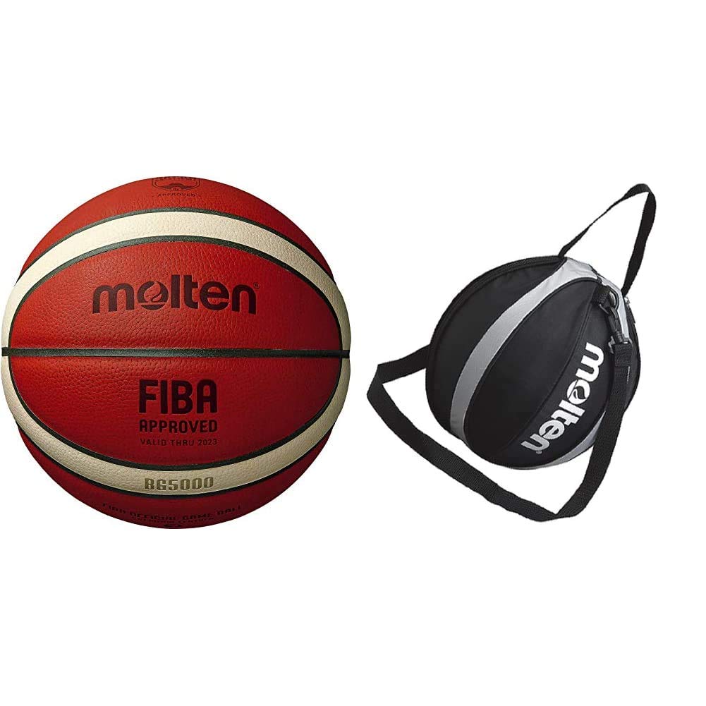molten(モルテン) バスケットボール 天然皮革 貼り 7号球 一般男子 大学生男子 高校生男子 中学生男子 国際公認球 検定球 BG5000 B7G5000 ブラウン B7G5000 & バスケットボールケース NB10KS【セット買い】商品画像