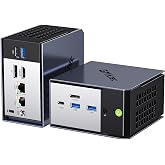 GMKtec K16 Mini PC Gaming AMD Ryzen7 7735HS 32GB LPDDR5 6400MT/s | Dual NIC LAN 2.5GbE, Oculink,Triple Display HDMI 2.0+DP1.4+USB4, 1TB PCle 4.0 SSD, WiFi6E, BT5.2