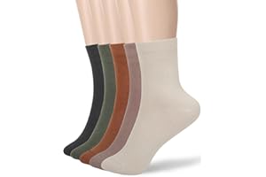 FGZ Women Thin Cotton Socks Soft Cozy Socks Cute Ankle Crew Socks 5 Pairs