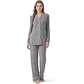Zylioo Tall Women's Pajama Set, Soft Long Sleeve Lounge Sleepwear 2 Piece PJs for Tall Women with Long Pants & Pockets