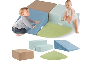 Large 4 Pcs Toddler Climbing Toys Indoor, Foam Climbing Blocks with Velcro - Ideal Gift