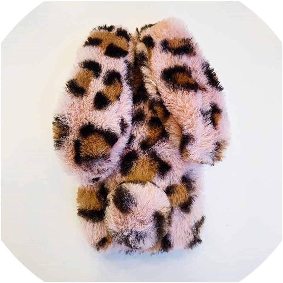 Plush Warm Leopard Rabbit Ears Furry Cover for Samsung Galaxy C5 C7 C9 Pro C10 Plus J2 J5 J7 Prime J2 J4 A2 Core A6S A8S Case,for Samsung J2 Core,BW04