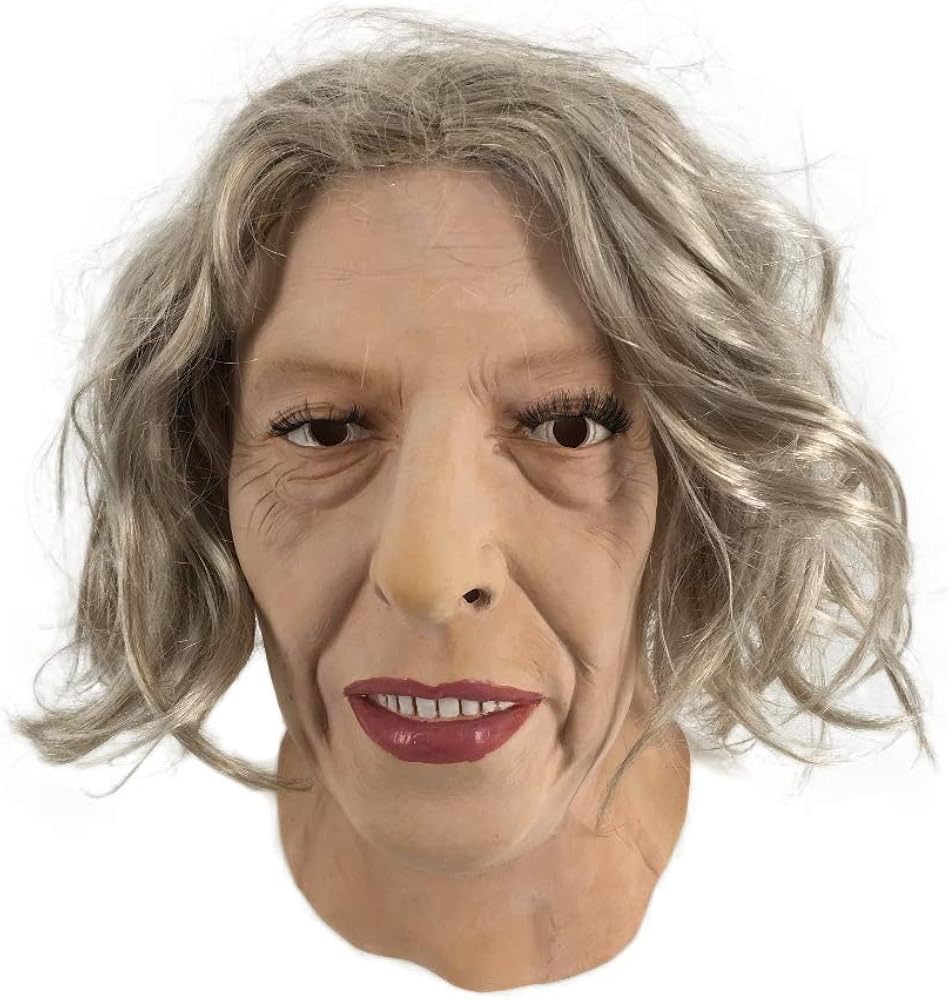 Theresa May Mask with hair British Politician Celebrity Fun for Events and Parties Fun Halloween Party Dress Up UK Prime Minister