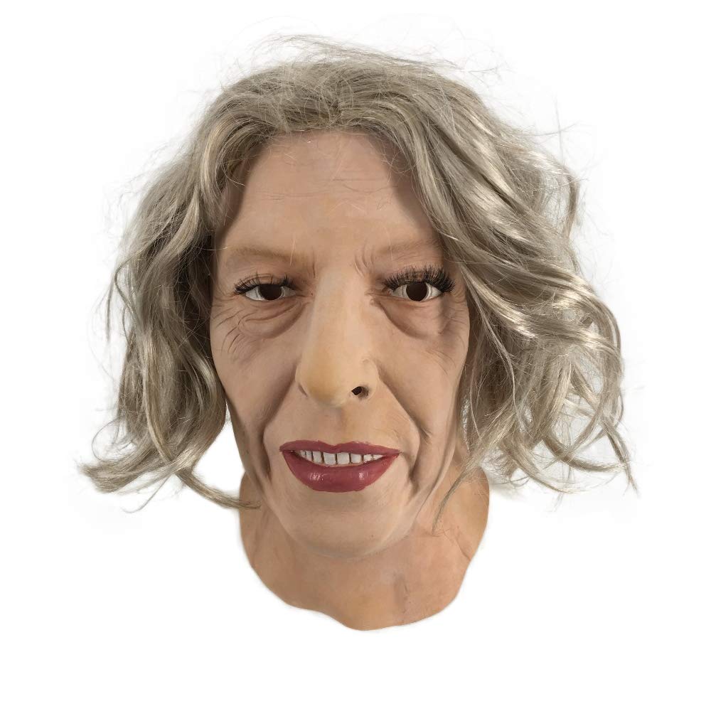 Theresa May Mask with hair British Politician Celebrity Fun for Events and Parties Fun Halloween Party Dress Up UK Prime Minister