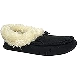 calistoga women's vegan suede faux fur moccasin