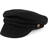 SK Hat shop Men's Summer Cotton Greek Fisherman Sailor Fiddler Driver Hat Flat Cap