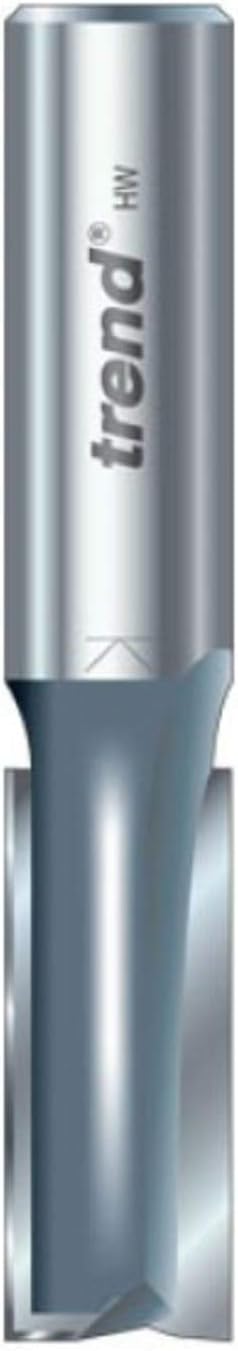 Trend Professional Straight Two Flute Router Cutter, 1/2 Inch Shank, 12mm Cut Diameter & 50mm Cut Length