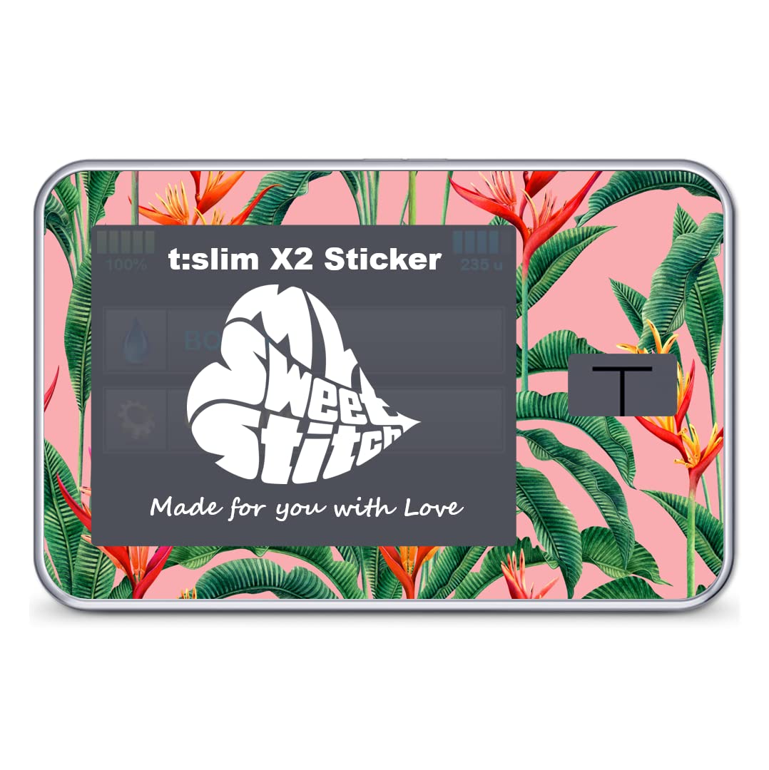 MySweetStitch, Tandem t:Slim X2 Sticker, Tropical Pink, Made in Germany