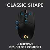 Logitech G203 Lightsync Gaming Mouse 8000 DPI 6 Programmable Buttons Black view 4