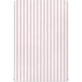 Pfrewn Crib Sheets for Boys Girls Pink Pastel Stripe Fitted Crib Sheet for Mini Crib Mattress Stretch Soft Toddler Baby Playard Sheet, 39x27x5IN