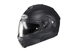 HJC C91 Solid Modular Motorcycle Helmet with HJ-17 Pinlock Shield, DOT Approved(Semi Flat Black, X-Large)