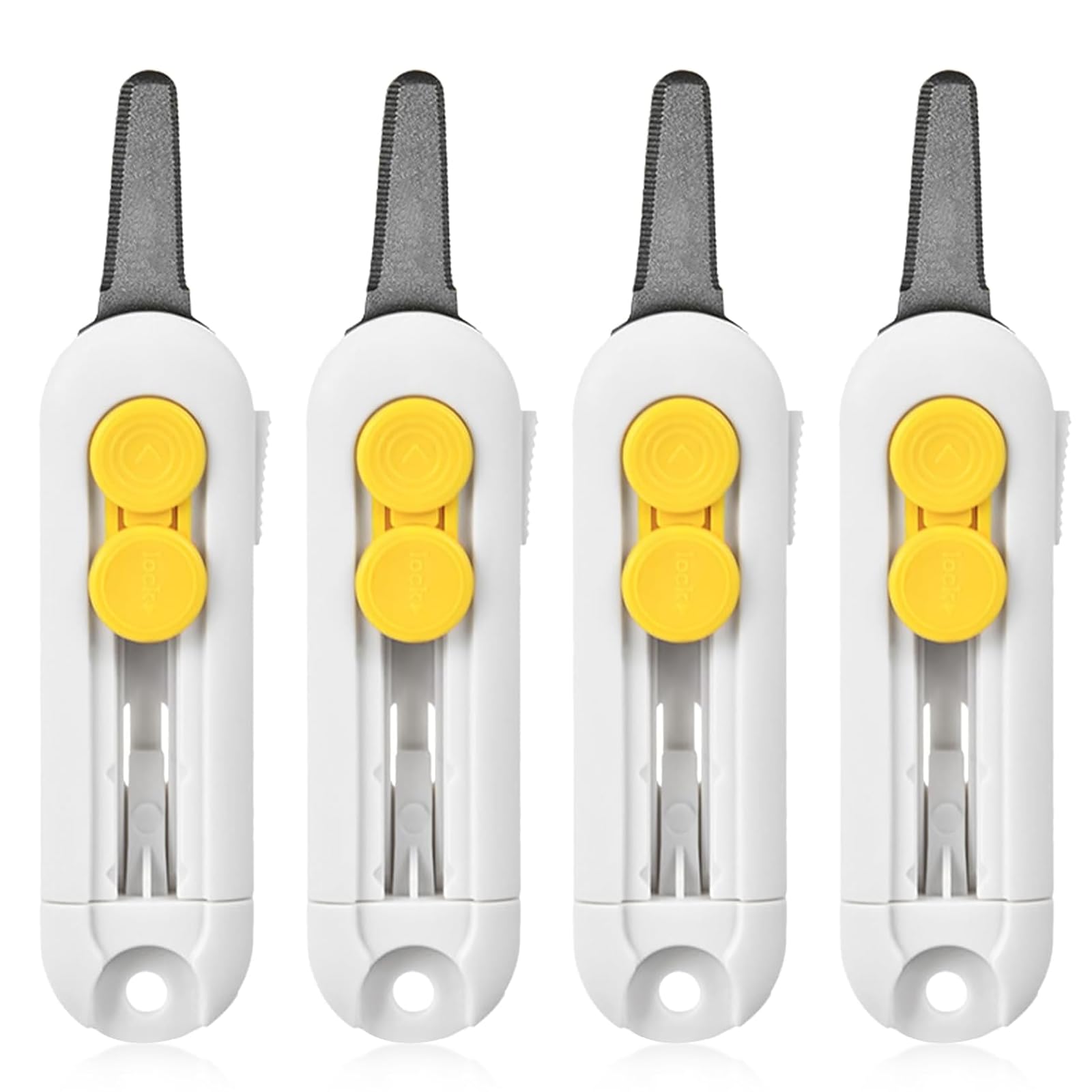 4 Pack Mini Box Cutter Opener – Retractable Utility Knife with Safety ...