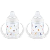 NUK Learner Cup, 6+ Months, Fun Fruits and Animals, Amazon Exclusive Collection, 5 Oz, Pack of 2 &ndash; BPA Free, Soft Spout, Spill Proof Sippy Cup