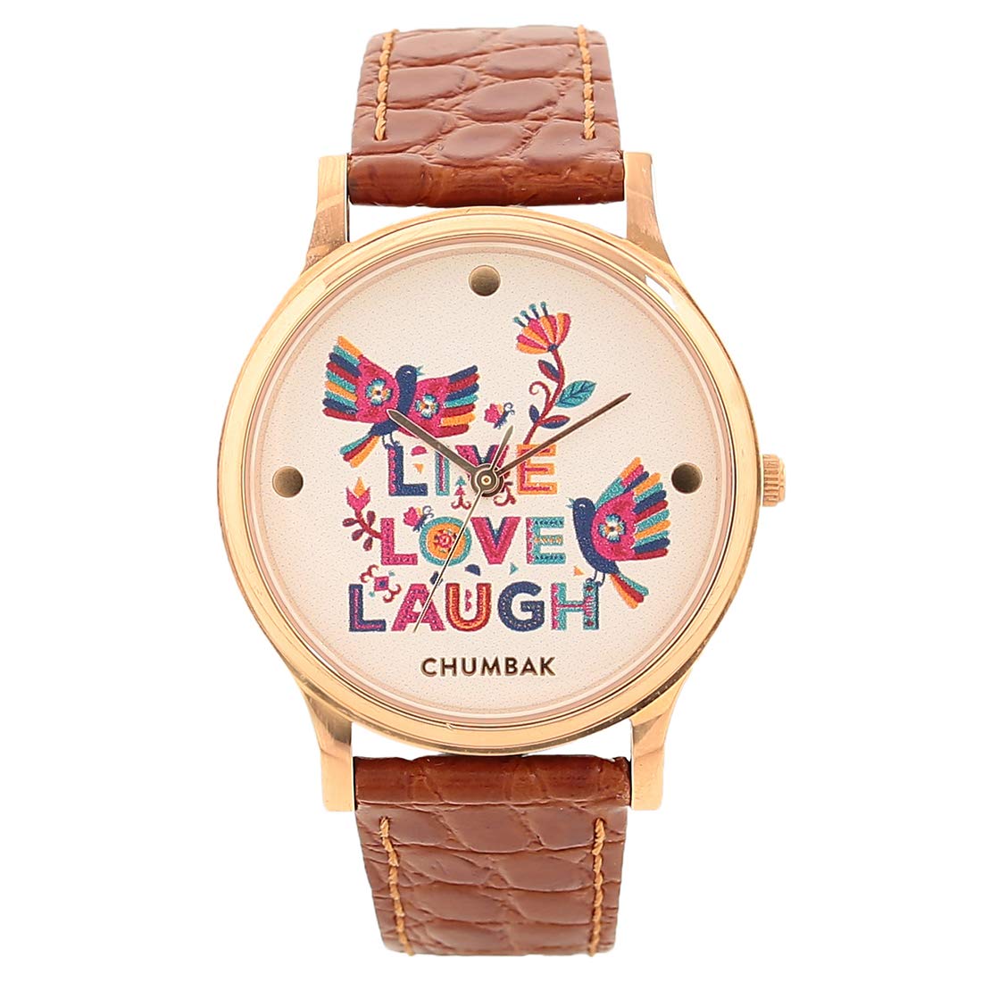 Buy Chumbak Live Laugh Love Wrist Watch Brown Online at Low Prices in