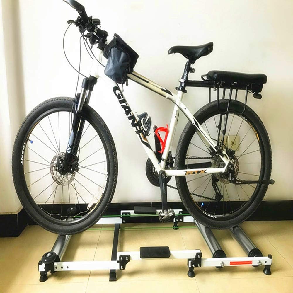 LOYFUN Bicycle Indoor Trainer Stand, Foldable Indoor Cycling Roller Trainer Bike Trainer MTB Road Bicycle Exercise Station