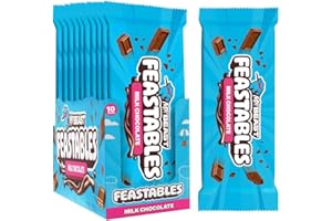 Feastables by MrBeast Milk Chocolate KING Size Chocolate Bar, 2.1oz (60g), 10 count