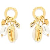 Pura Vida Zuma Charm Gold Hoop Earrings for Women Gold Dangle Earrings - 1 Pair
