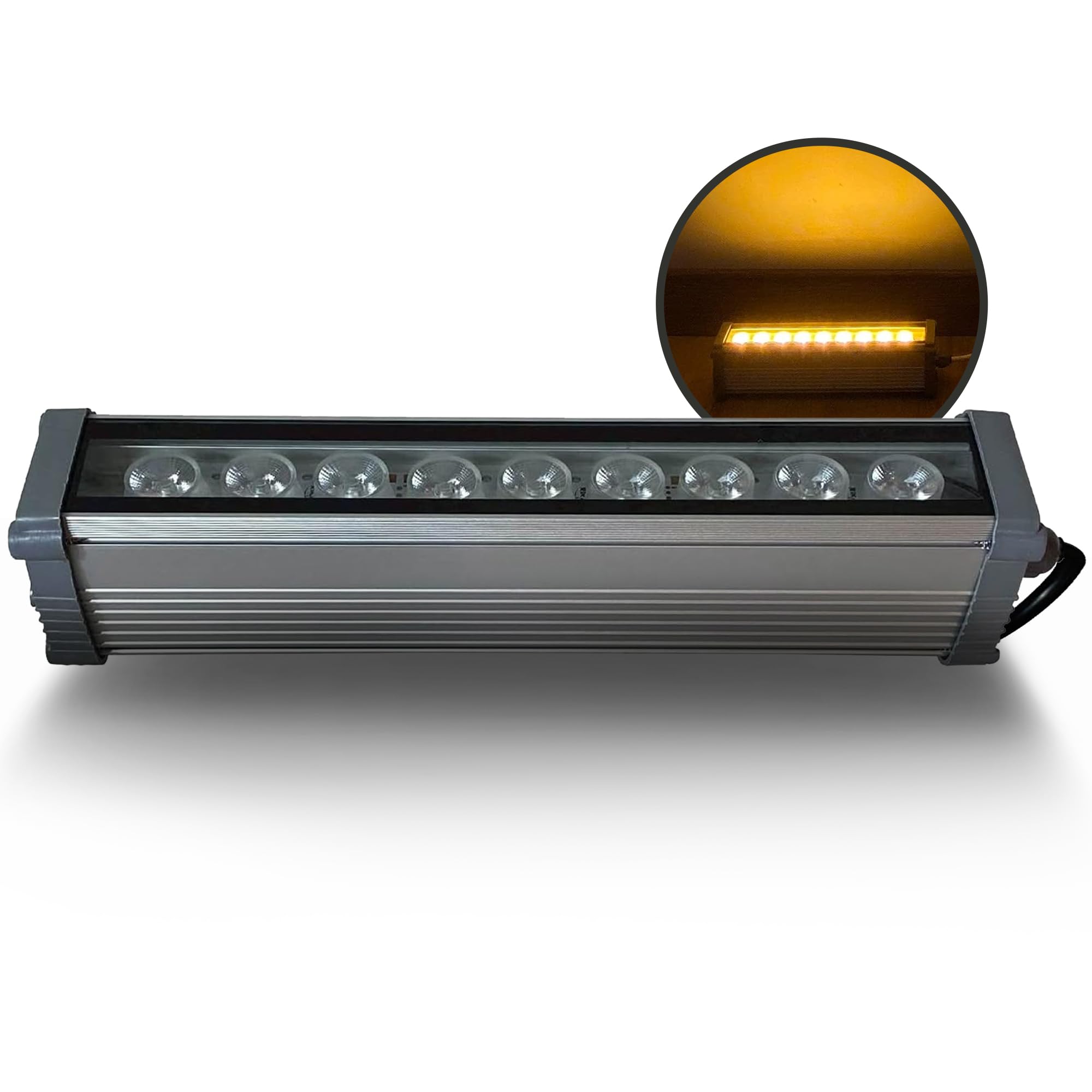 LedRica Indoor and Outdoor Lights, Modern Garden and Wall Lights, Weather-Resistant Indoor and Outdoor Wall Lights, Wall Washers with IP65 Waterproof Driver, Includes Hardware, Amber, 9 Watts