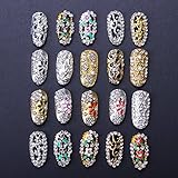 ECBASKET Big Deal !!! 3D Nail Alloy Mix Design Variety Set of Silver Gold Metal Nail Polish Art Decor Any 10pcs Random Style