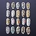 ECBASKET Big Deal !!! 3D Nail Alloy Mix Design Variety Set of Silver Gold Metal Nail Polish Art Decor Any 10pcs Random Style