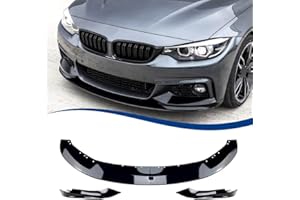 XPHAZZ Front Bumper Lip Compatible with (2014-2020) 4-Series F32 F33 F36 with M-Sport Bumper Model ABS Gloss Black Chin Splitter