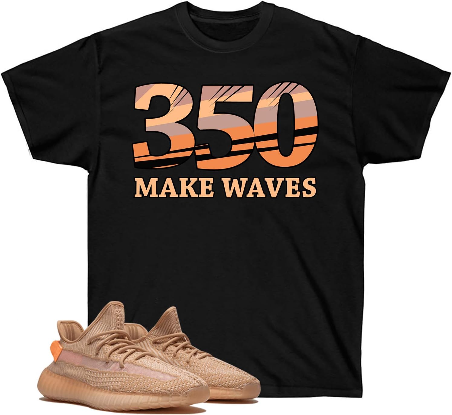 Yeezys Boost 350 Clay Shirt, Make Waves, Black Shirt Short-Sleeve Unisex T-Shirt.