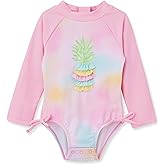 Little Me Baby Girls Little Girls' Two-Piece UPF+ 50 Sun Protection Rash Guard Set