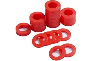 CPWUFIYD Outdoor Garden Hose Silicone Washer Gasket, 40Pcs Red O-Rings Silicone Washer Gasket Combo Pack for 3/4 Inch Garden Hose and Water Faucet